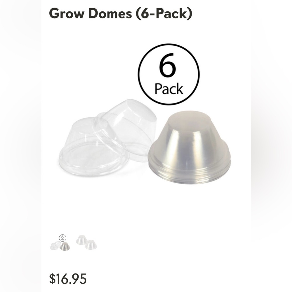 Aerogarden Brand Lot of 6 Grow Domes and 6 Spacer Caps Covers NWOT - Picture 5 of 10